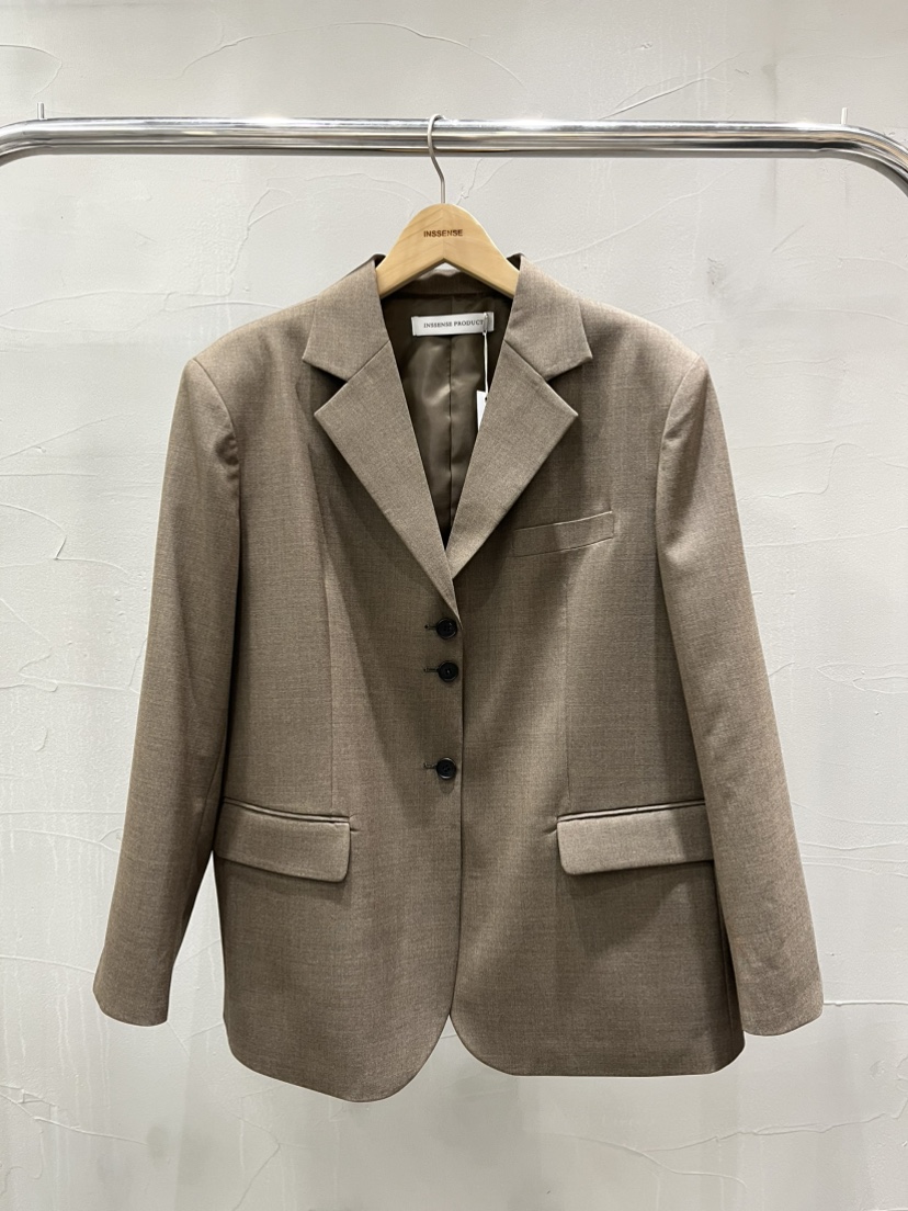 INSSENSE-A韓國代購女裝新品26秋冬真品人氣熱賣夾克羊毛INSSENSE-A夾克圖色1