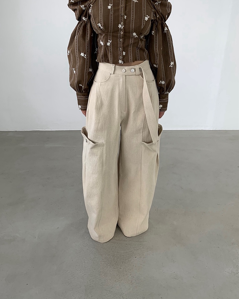 2TWO MOON東大門實拍女士新品真品26秋冬休閑休閑褲腰帶2TWO MOON休閑褲