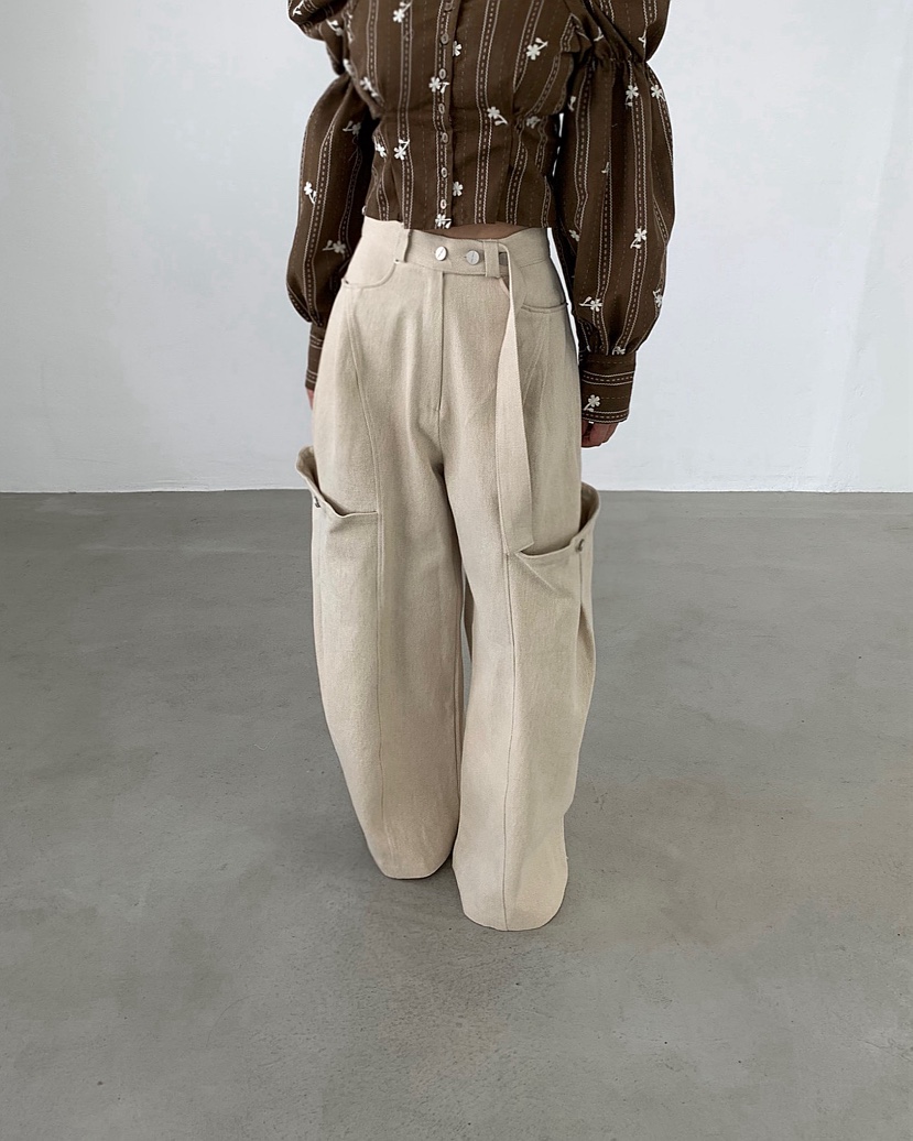 2TWO MOON東大門實拍女士新品真品26秋冬休閑休閑褲腰帶2TWO MOON休閑褲圖色2