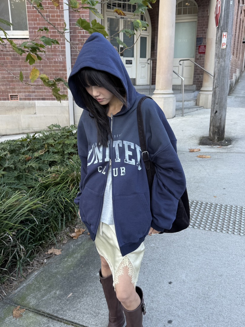 BAKING POWDER韓國代購女士新款26秋冬人氣夾克拉鏈連帽衫BAKING POWDER夾克