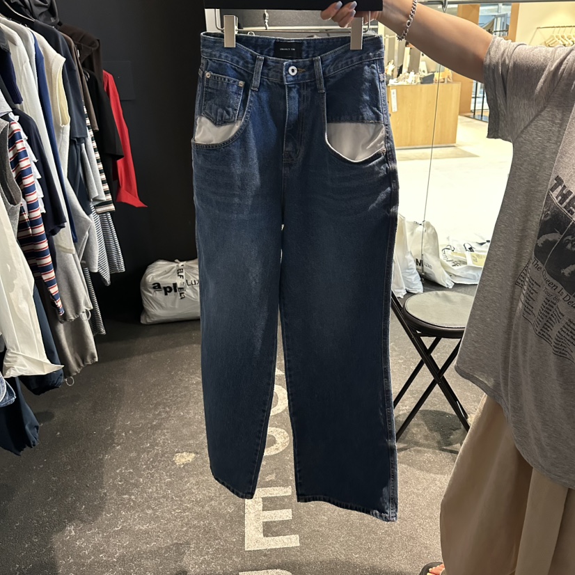 ELF-L韓國直郵女裝新款時尚26初秋休閑熱賣真品26秋冬牛仔褲ELF-L牛仔褲圖色1