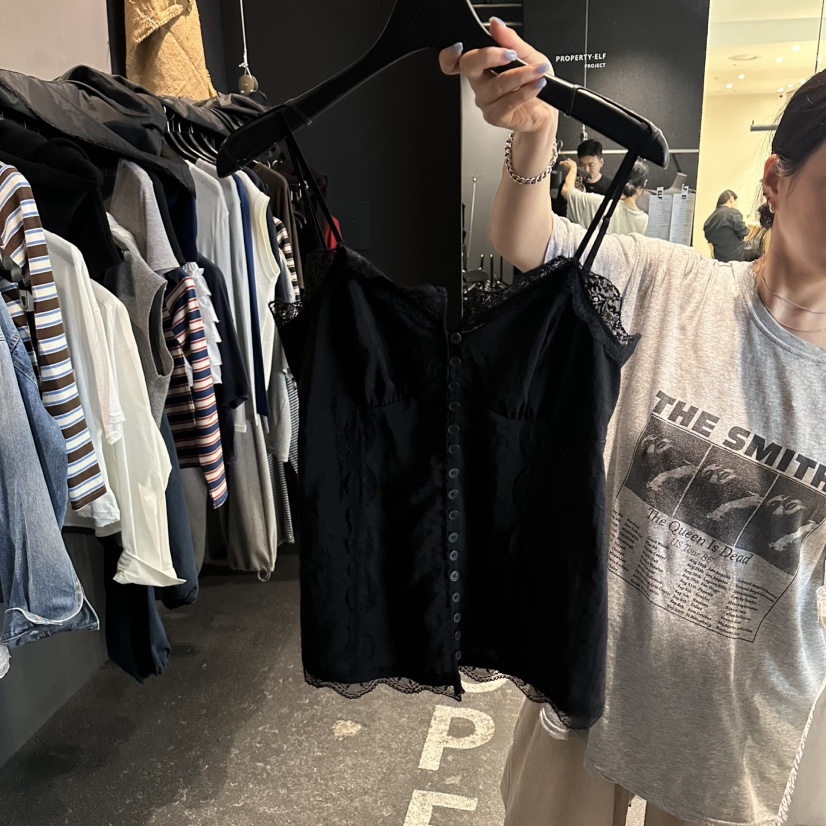 ELF-L韓國代購女士新款休閑職業26秋冬人氣26初秋吊帶背心ELF-L吊帶/背心圖色2黑色