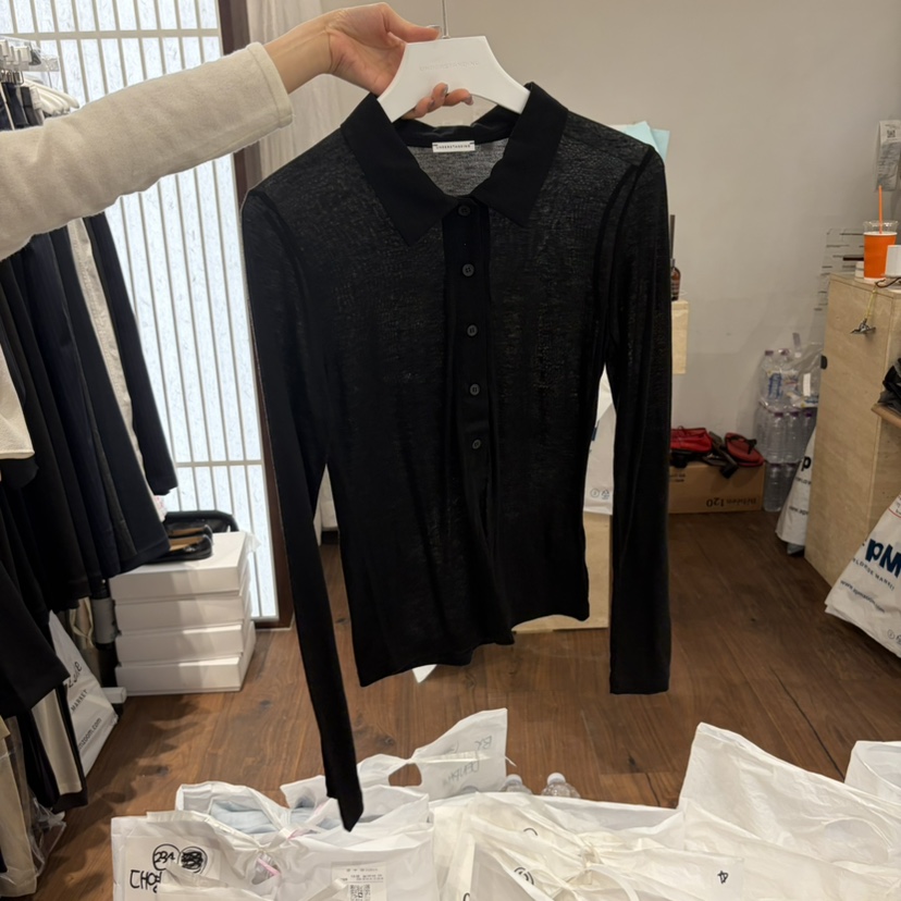 UNDERSTANDING韓國直郵女裝新品職業長袖T恤不含內搭羊絨UNDERSTANDING長袖T恤圖色2