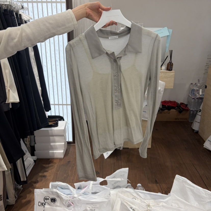 UNDERSTANDING韓國直郵女裝新品職業長袖T恤不含內搭羊絨UNDERSTANDING長袖T恤圖色3