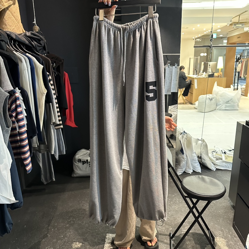 ELF-L韓國代購女裝新款26秋冬熱賣推薦26初秋休閑褲毛圈短款ELF-L休閑褲圖色1