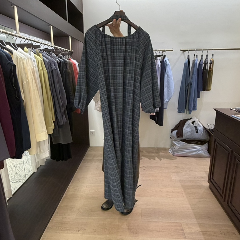 FOREST韓國直郵女裝新品26秋冬熱賣職業真品休閑連衣裙含繩FOREST連衣裙