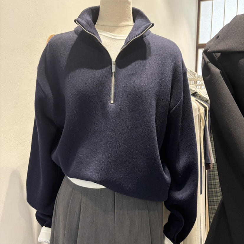 UNDERSTANDING韓國直郵女裝新品人氣26秋冬休閑毛衣拉鏈高領UNDERSTANDING毛衣圖色1