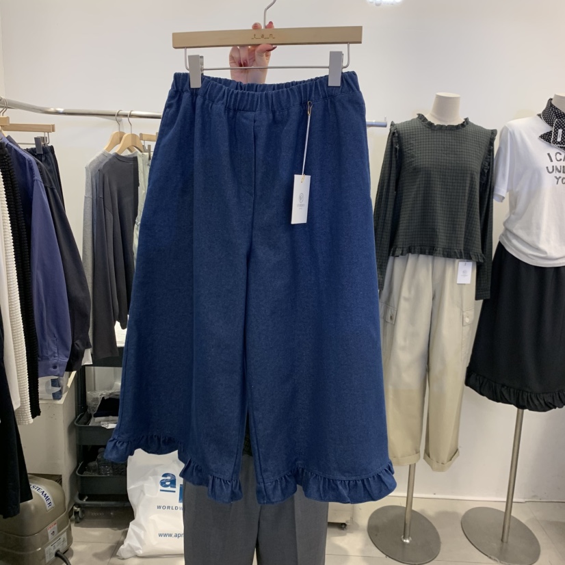 TAN&amp;COMO韓國代購女士新款休閑推薦職業熱賣短褲褶邊tan-COMO短褲圖色1