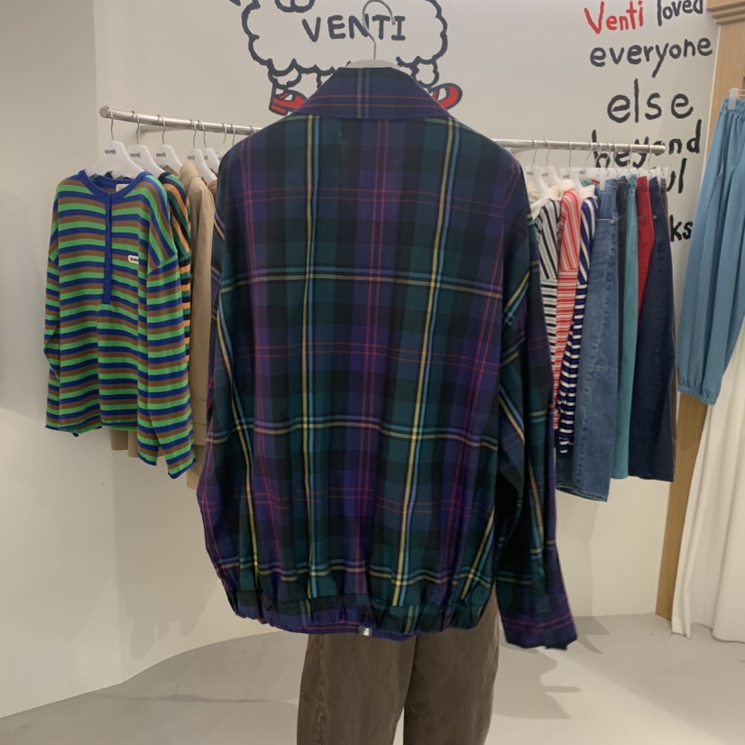 VENTI東大門直郵女裝新品時尚人氣熱賣推薦26初秋夾克格紋VENTI夾克