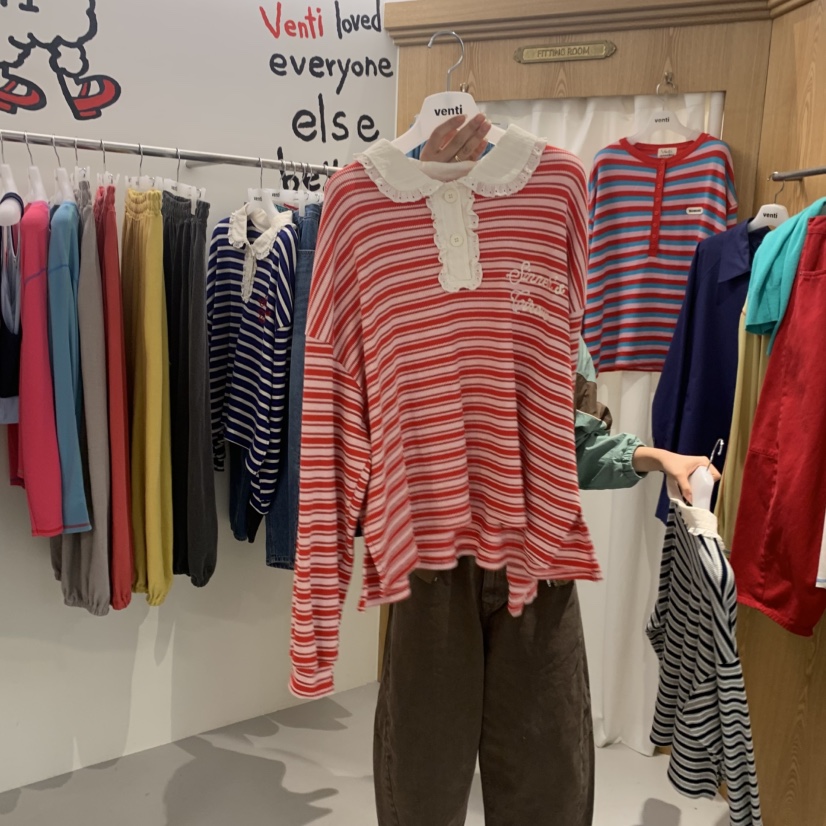 VENTI韓國代購女士新品真品職業推薦時尚26秋冬26初秋長袖T恤VENTI長袖T恤圖色2