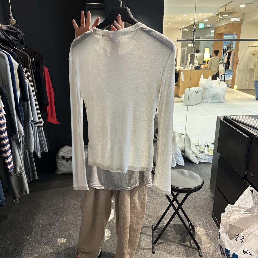 ELF-L東大門直郵女士新品休閑真品職業人氣26初秋長袖T恤ELF-L長袖T恤