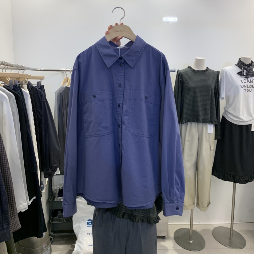 TAN&amp;COMO韓國代購女士新款休閑時尚26秋冬襯衫蕾絲衫口袋tan-COMO襯衫/蕾絲衫圖色1