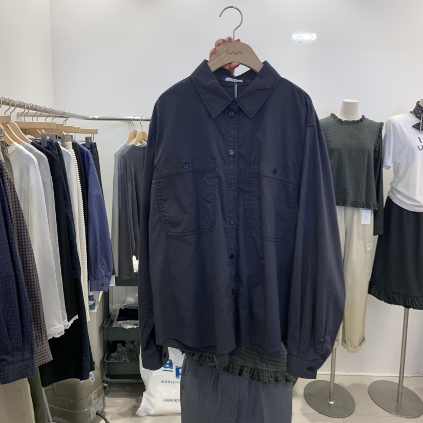 TAN&amp;COMO韓國代購女士新款休閑時尚26秋冬襯衫蕾絲衫口袋tan-COMO襯衫/蕾絲衫圖色2