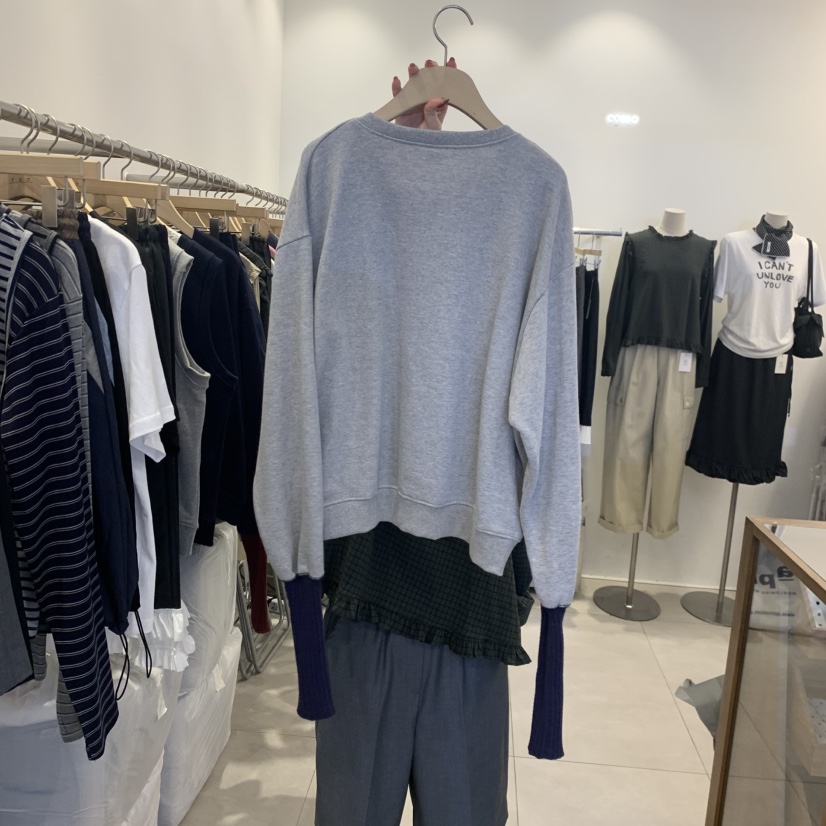TAN&amp;COMO東大門實拍女裝新品時尚真品休閑推薦人氣衛衣tan-COMO衛衣