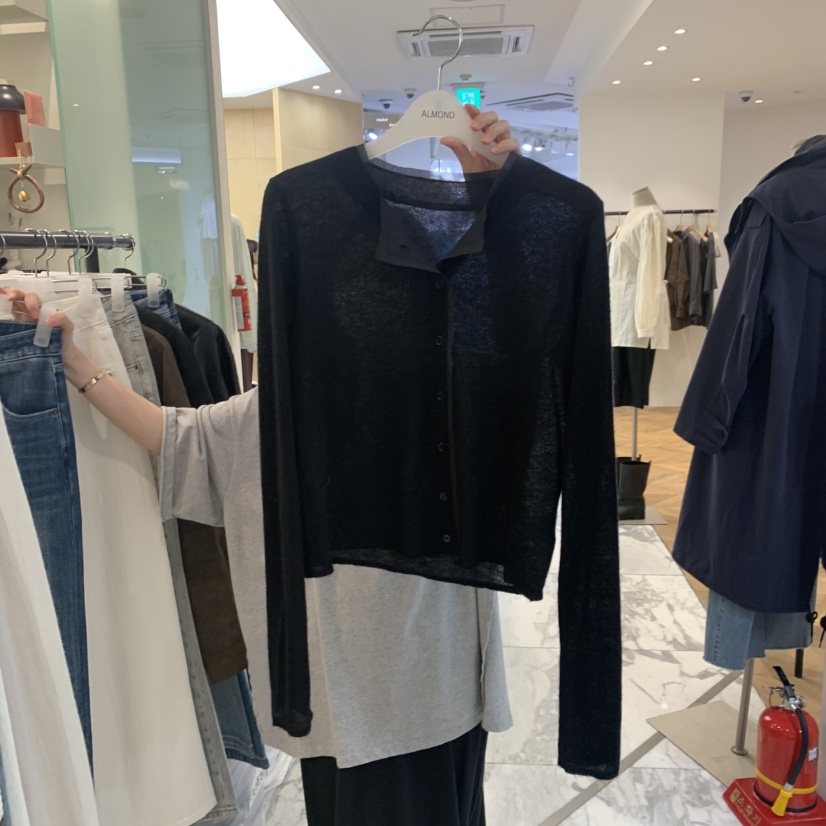 ALMOND韓國代購女士新品真品時尚推薦26初秋職業人氣開衫ALMOND開衫圖色1