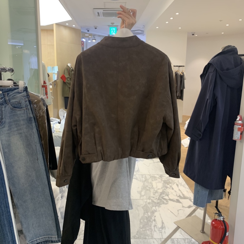 ALMOND東大門代購女士新品休閑熱賣時尚職業夾克低幫麂皮ALMOND夾克