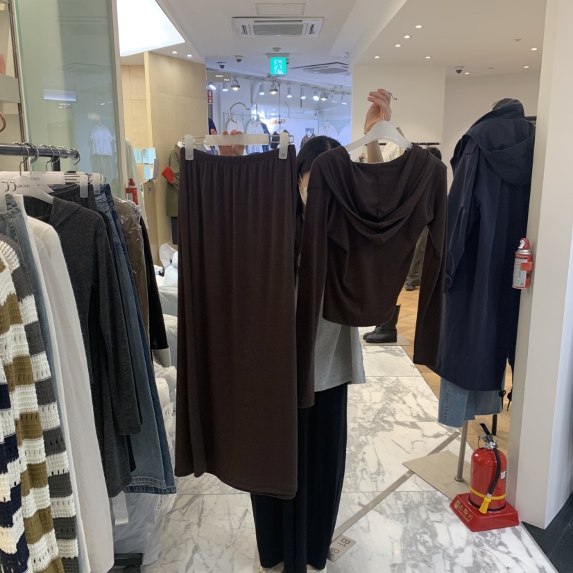 ALMOND東大門實拍女裝新款休閑時尚職業26秋冬套裝連帽衫套裝ALMOND套裝