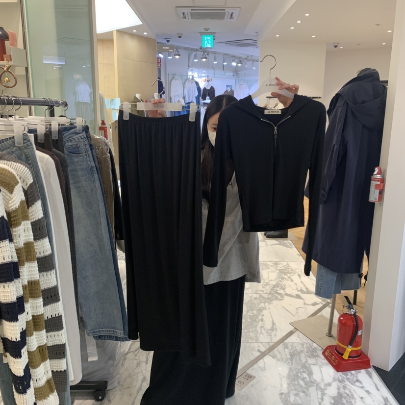 ALMOND東大門實拍女裝新款休閑時尚職業26秋冬套裝連帽衫套裝ALMOND套裝圖色3