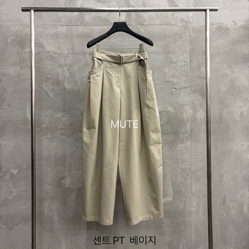 MUTE-P韓國直郵女裝新品休閑人氣時尚26初秋休閑褲含腰帶MUTE休閑褲圖色1