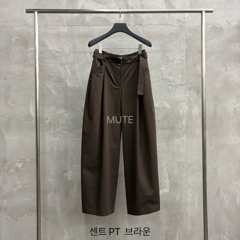 MUTE-P韓國直郵女裝新品休閑人氣時尚26初秋休閑褲含腰帶MUTE休閑褲圖色2