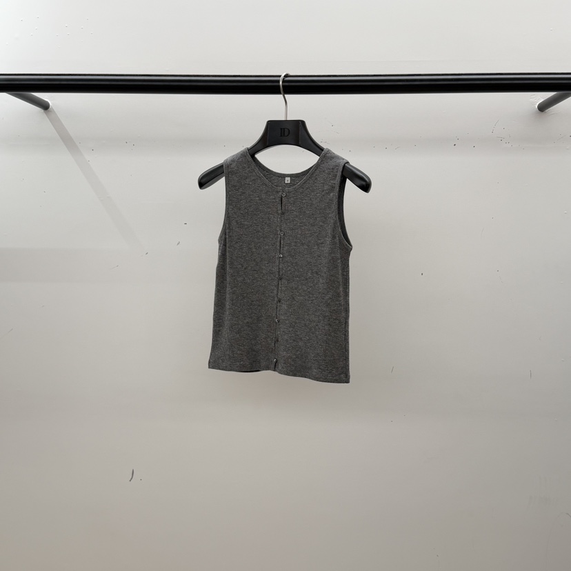 ID東大門實拍女士新品26初秋時尚真品人氣吊帶背心無袖紐扣ID吊帶/背心圖色3