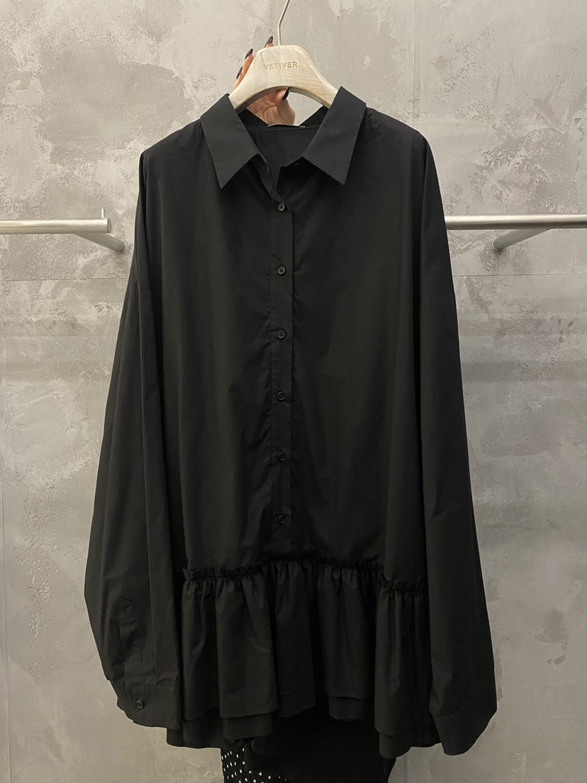 THE VETIVER-A東大門實拍女裝新款時尚襯衫蕾絲衫荷葉邊VETIVER襯衫/蕾絲衫圖色2