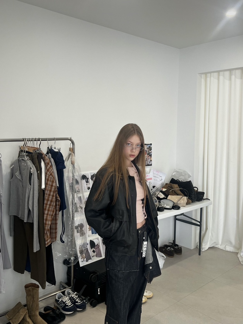 ZEROZERO韓國代購女士新品熱賣26秋冬時尚真品皮衣水洗皮革ZEROZERO皮衣