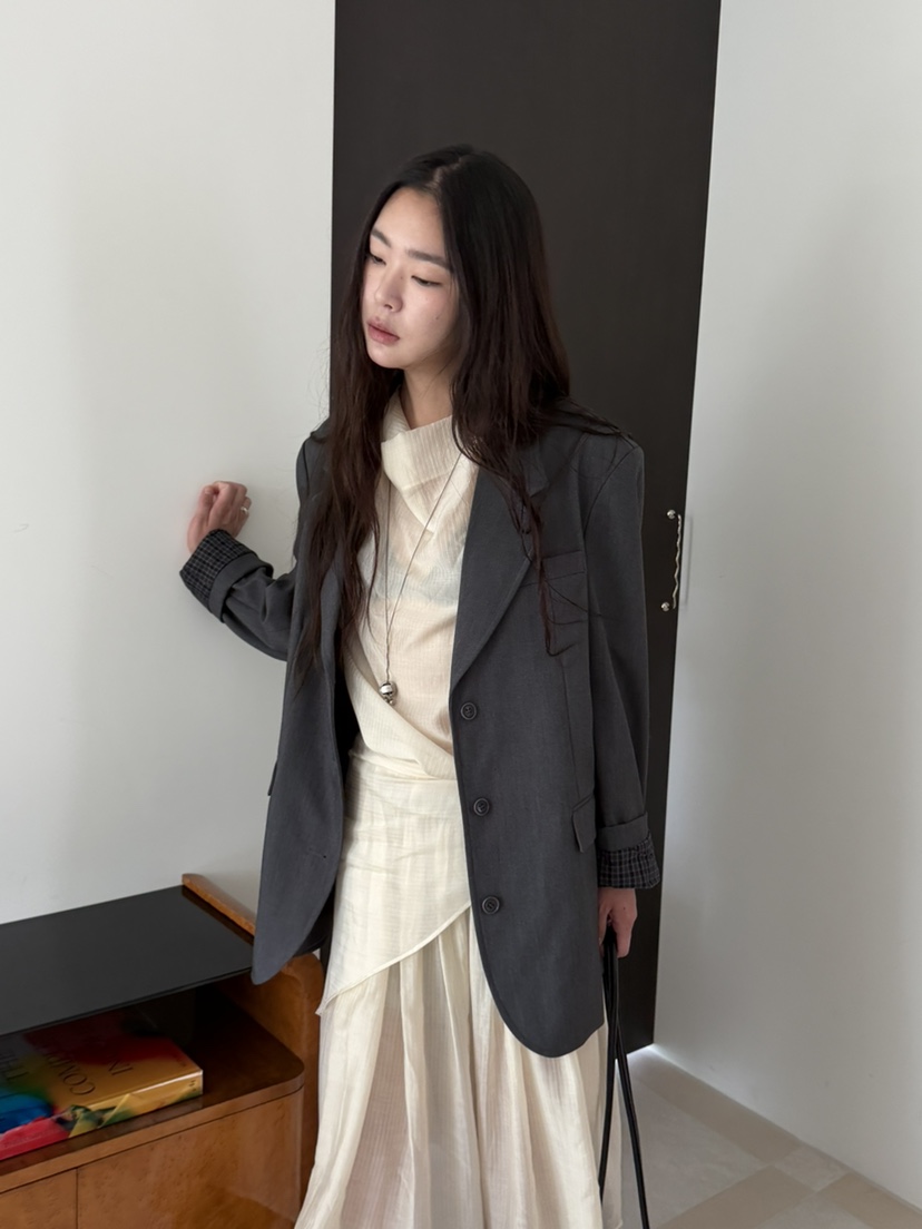 空東大門實拍女士新款時尚真品26秋冬26初秋休閑西裝西服TORRE西裝/西服