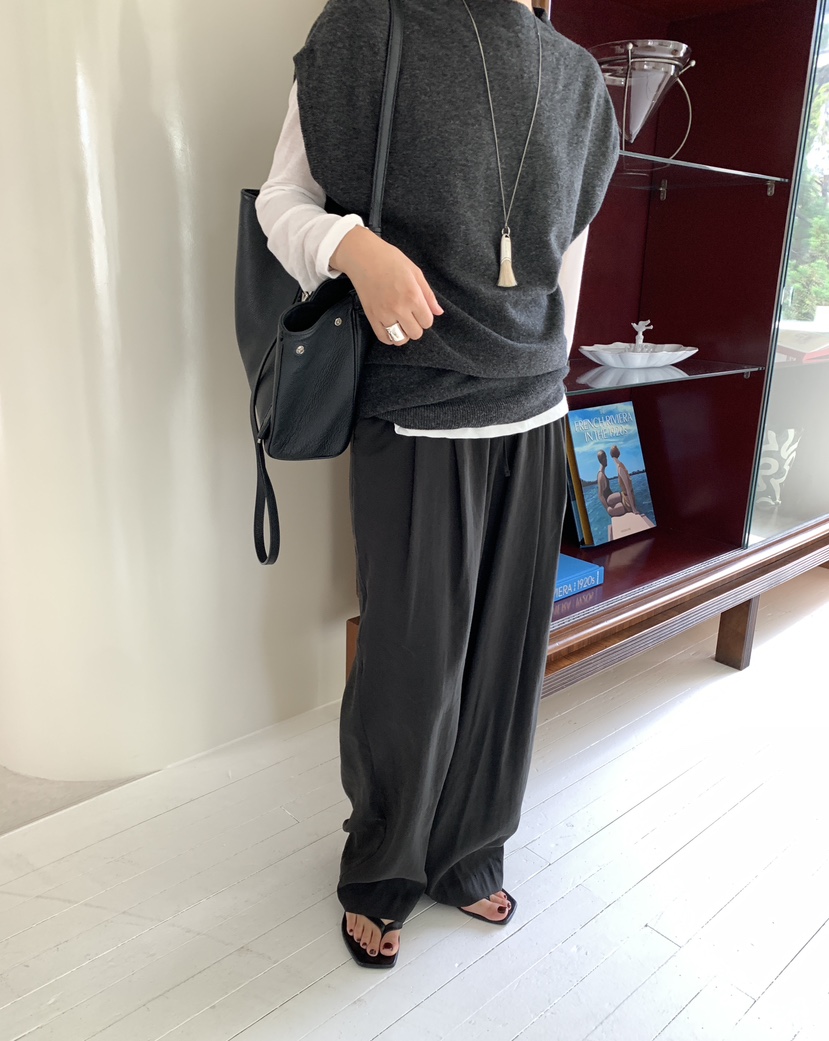 空東大門實拍女裝新款26秋冬26初秋休閑人氣時尚休閑褲纖維TORRE休閑褲