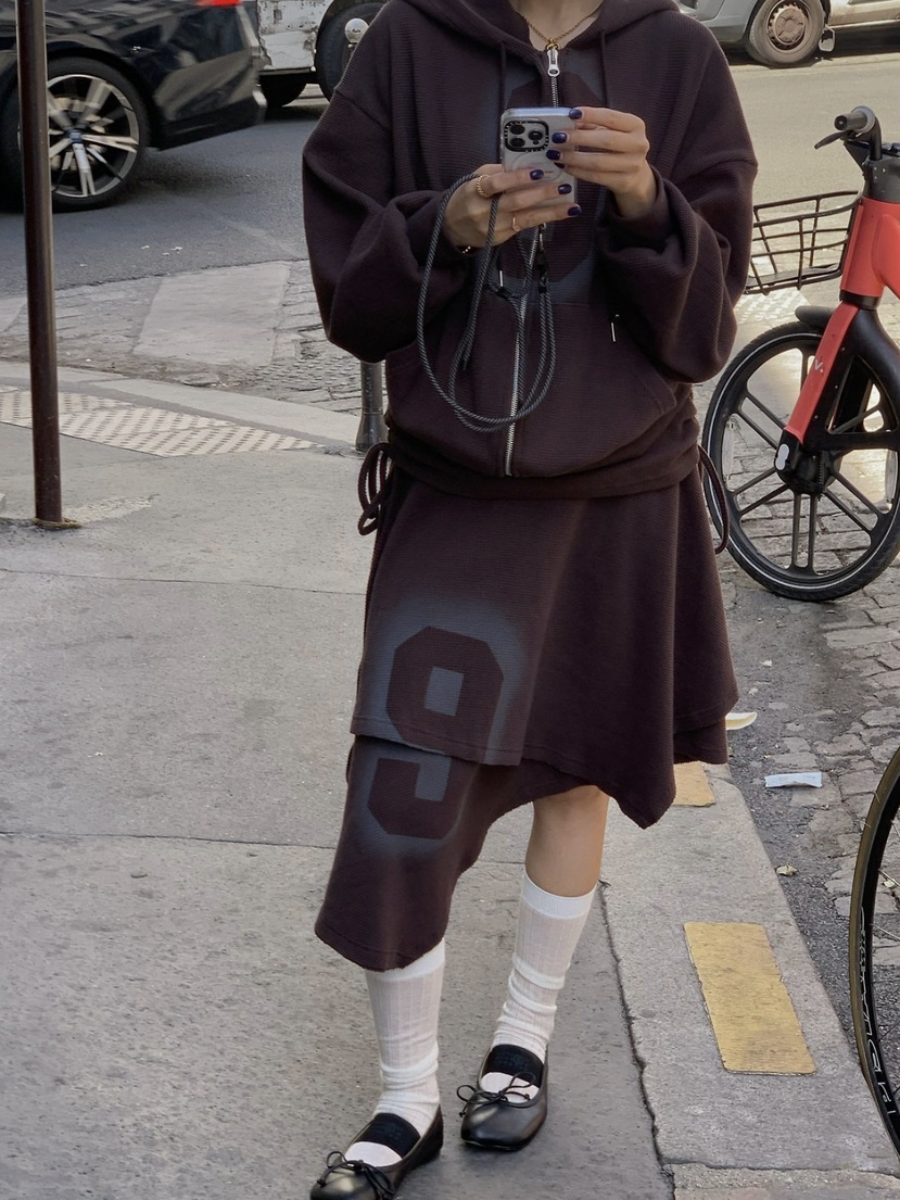 ZEROZERO東大門實拍女裝新款推薦26初秋衛衣拉鏈連帽衫華夫格ZEROZERO衛衣