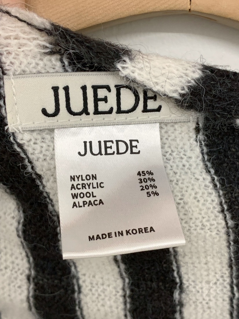 JUEDE東大門代購女士新款真品圍巾披肩披肩條紋JUEDE圍巾/披肩
