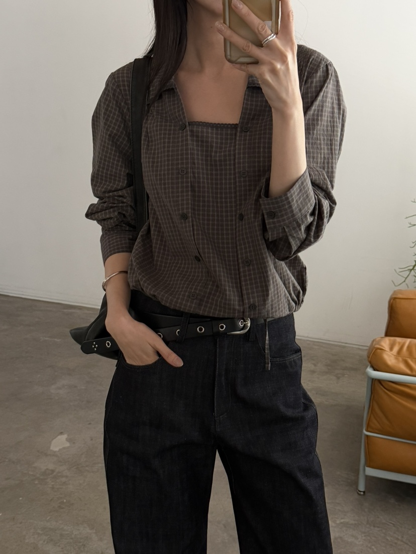 FOSET東大門直郵女士新款時尚推薦26秋冬人氣休閑襯衫蕾絲衫FOSET襯衫/蕾絲衫