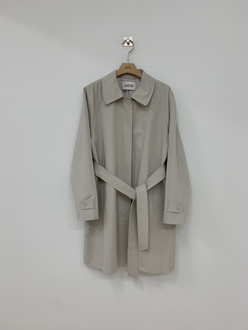 JUEDE韓國代購女士新品休閑夾克含腰帶JUEDE夾克圖色1