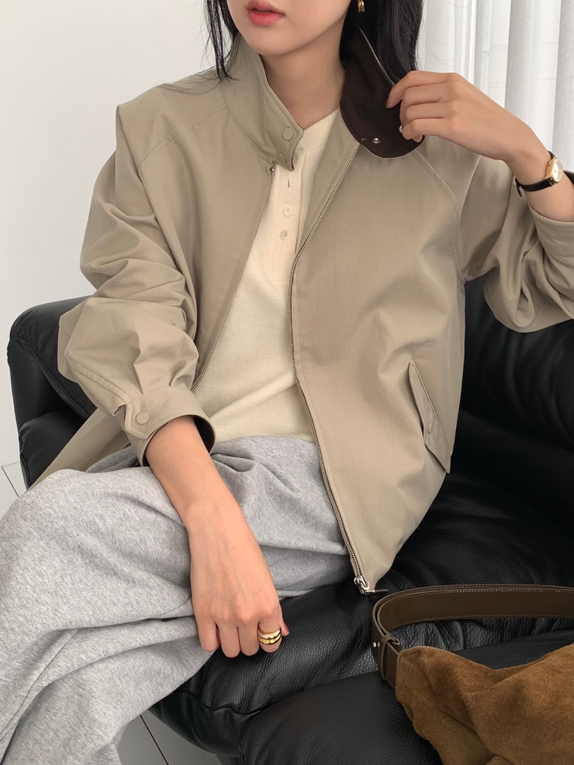 THE EYL東大門直郵女士新款真品26秋冬熱賣休閑夾克高領THE EYL夾克