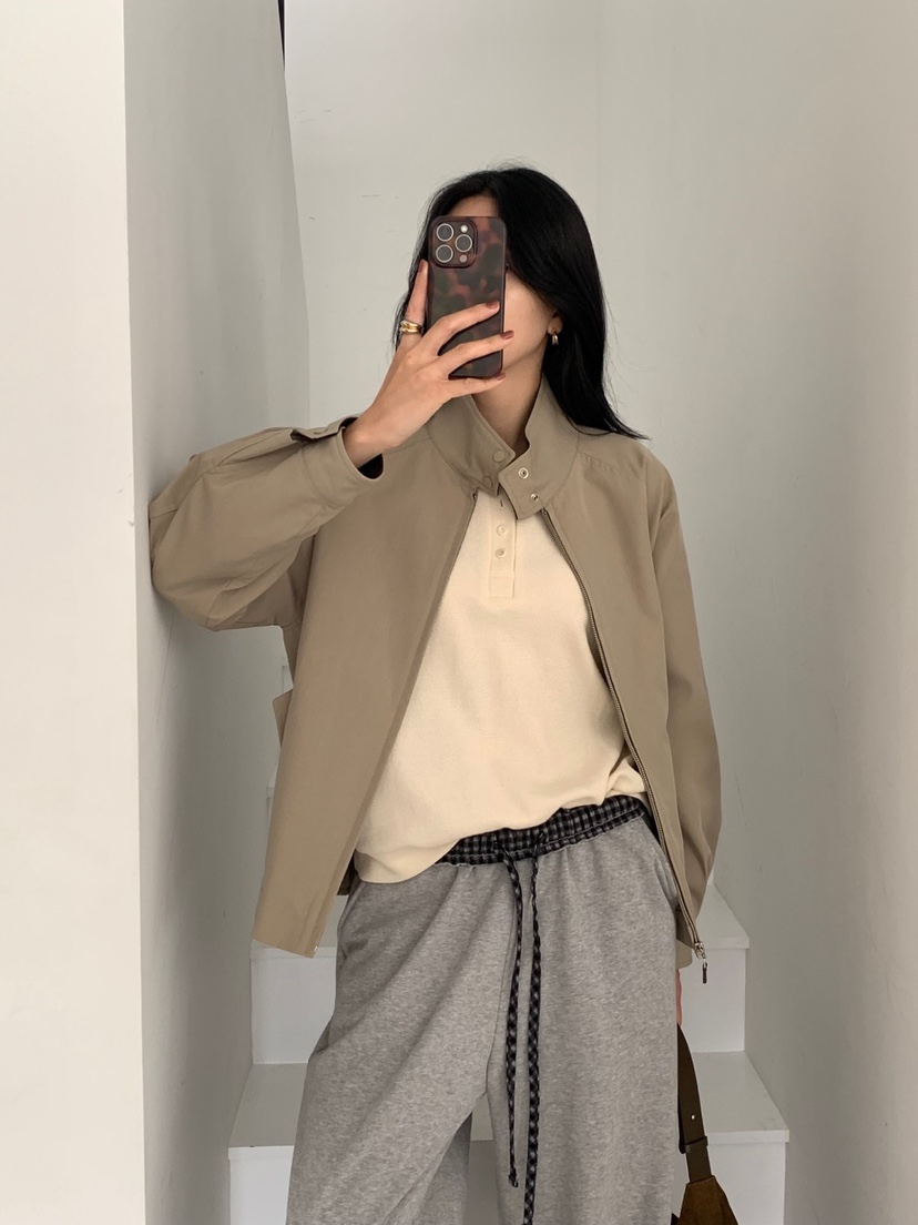 THE EYL東大門直郵女士新款真品26秋冬熱賣休閑夾克高領THE EYL夾克