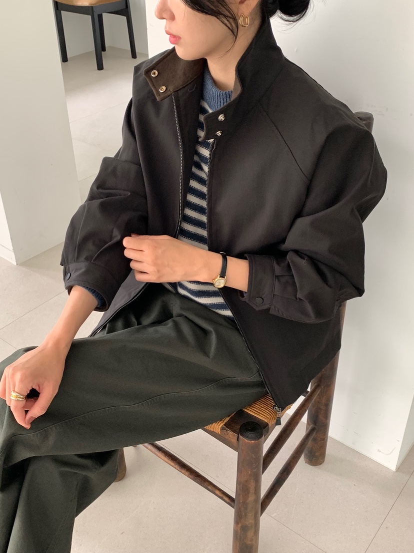THE EYL東大門直郵女士新款真品26秋冬熱賣休閑夾克高領THE EYL夾克