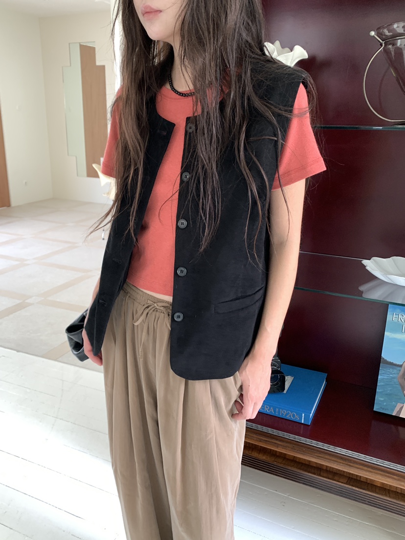 空韓國直郵女裝新品人氣休閑推薦時尚真品26初秋馬甲天鵝絨TORRE馬甲