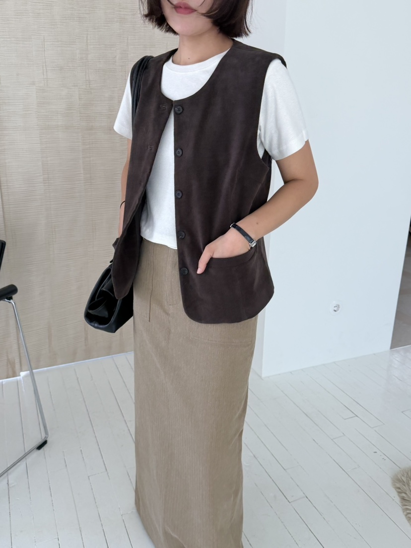 空韓國直郵女裝新品人氣休閑推薦時尚真品26初秋馬甲天鵝絨TORRE馬甲圖色2