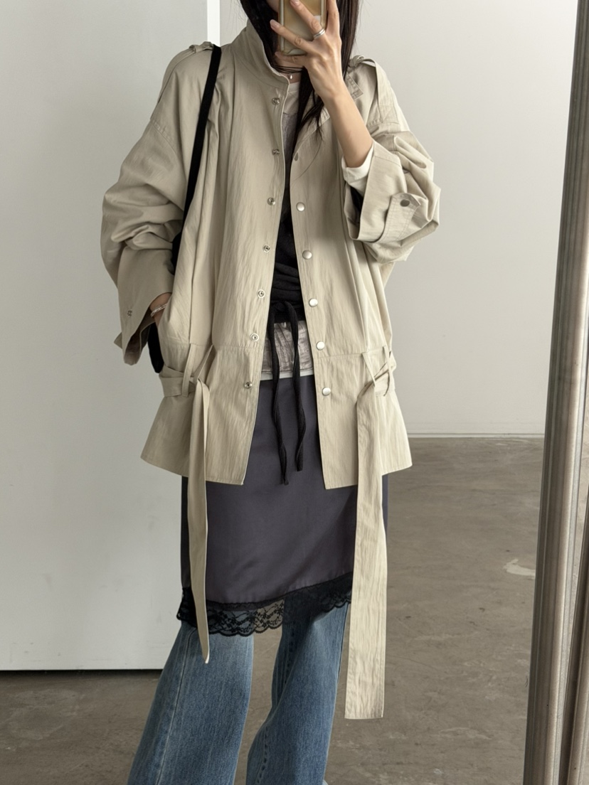FOSET東大門代購女裝新款真品26秋冬人氣熱賣推薦夾克含腰帶FOSET夾克
