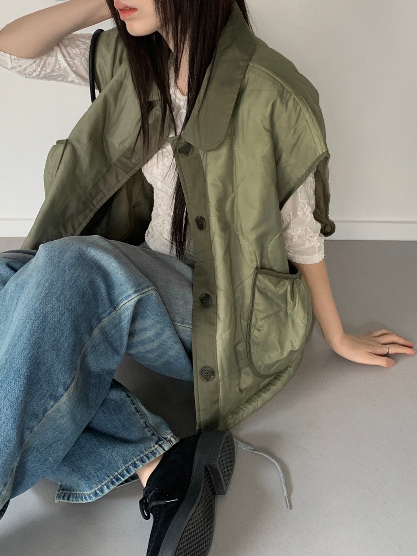 PLAYBUTTON-P東大門代購女裝新款26初秋熱賣真品推薦馬甲PLAYBUTTON馬甲
