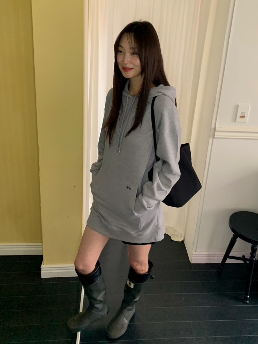 LIKEVAM東大門代購女裝新品熱賣人氣推薦時尚衛衣連帽連衣裙LIKEVAM衛衣