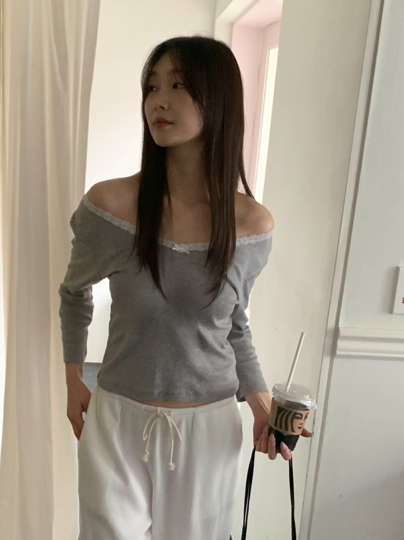 LIKEVAM東大門代購女士新款熱賣26初秋真品休閑推薦T恤蕾絲LIKEVAMT恤