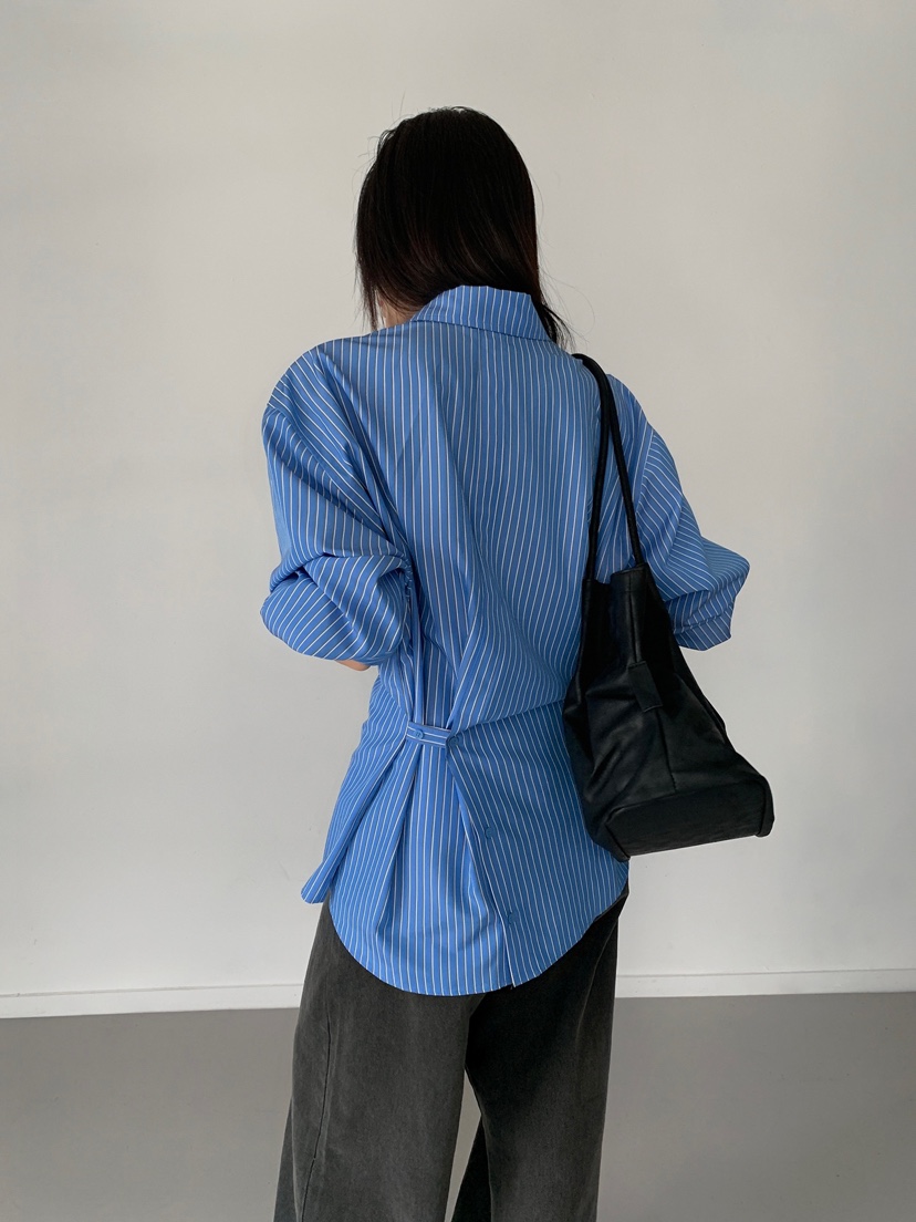 PLAYBUTTON-P東大門直郵女裝新款推薦26秋冬休閑襯衫蕾絲衫PLAYBUTTON襯衫/蕾絲衫