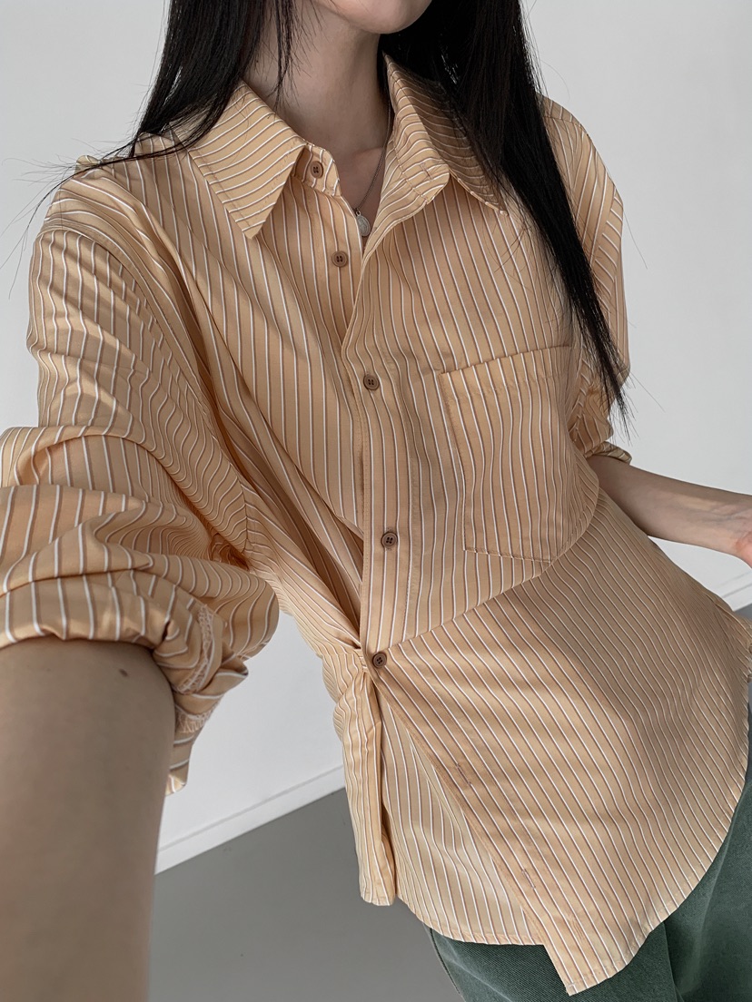 PLAYBUTTON-P東大門直郵女裝新款推薦26秋冬休閑襯衫蕾絲衫PLAYBUTTON襯衫/蕾絲衫
