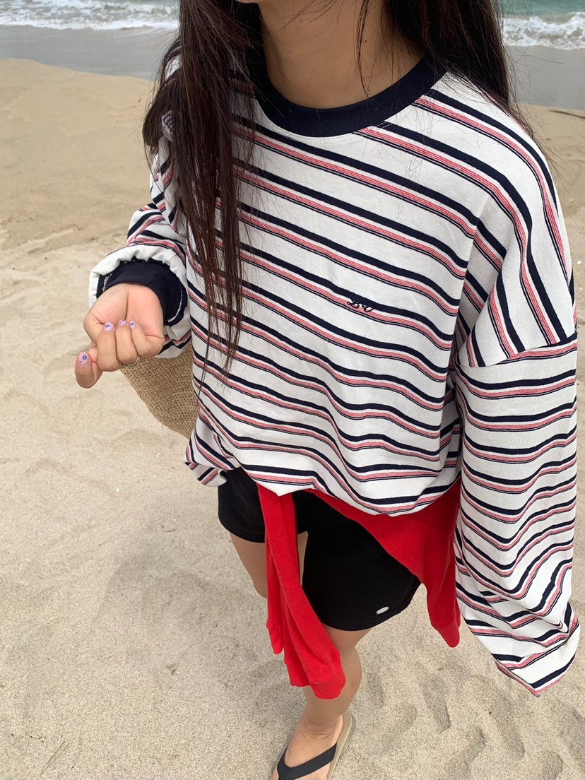LIKEVAM韓國代購女士新款26秋冬人氣休閑時尚26初秋長袖T恤LIKEVAM長袖T恤