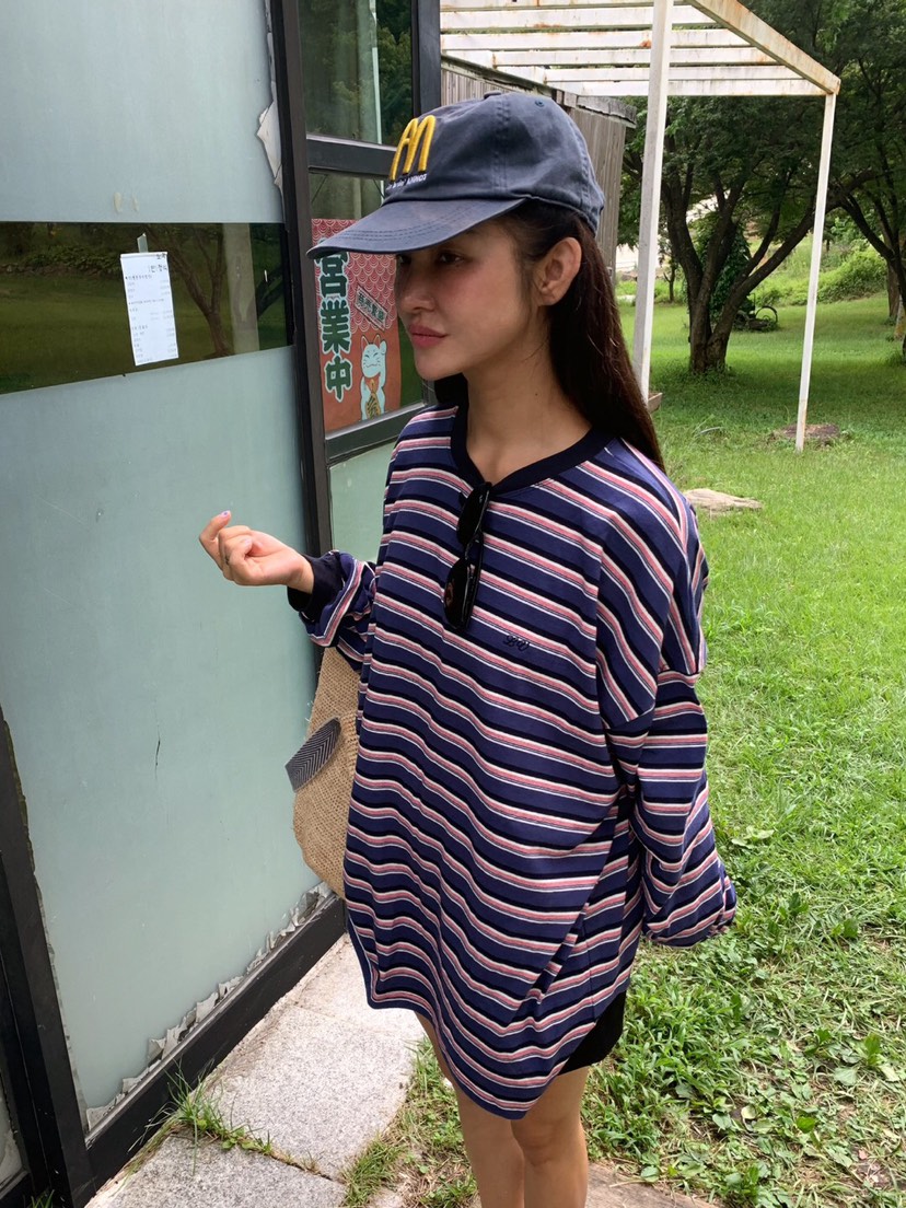 LIKEVAM韓國代購女士新款26秋冬人氣休閑時尚26初秋長袖T恤LIKEVAM長袖T恤