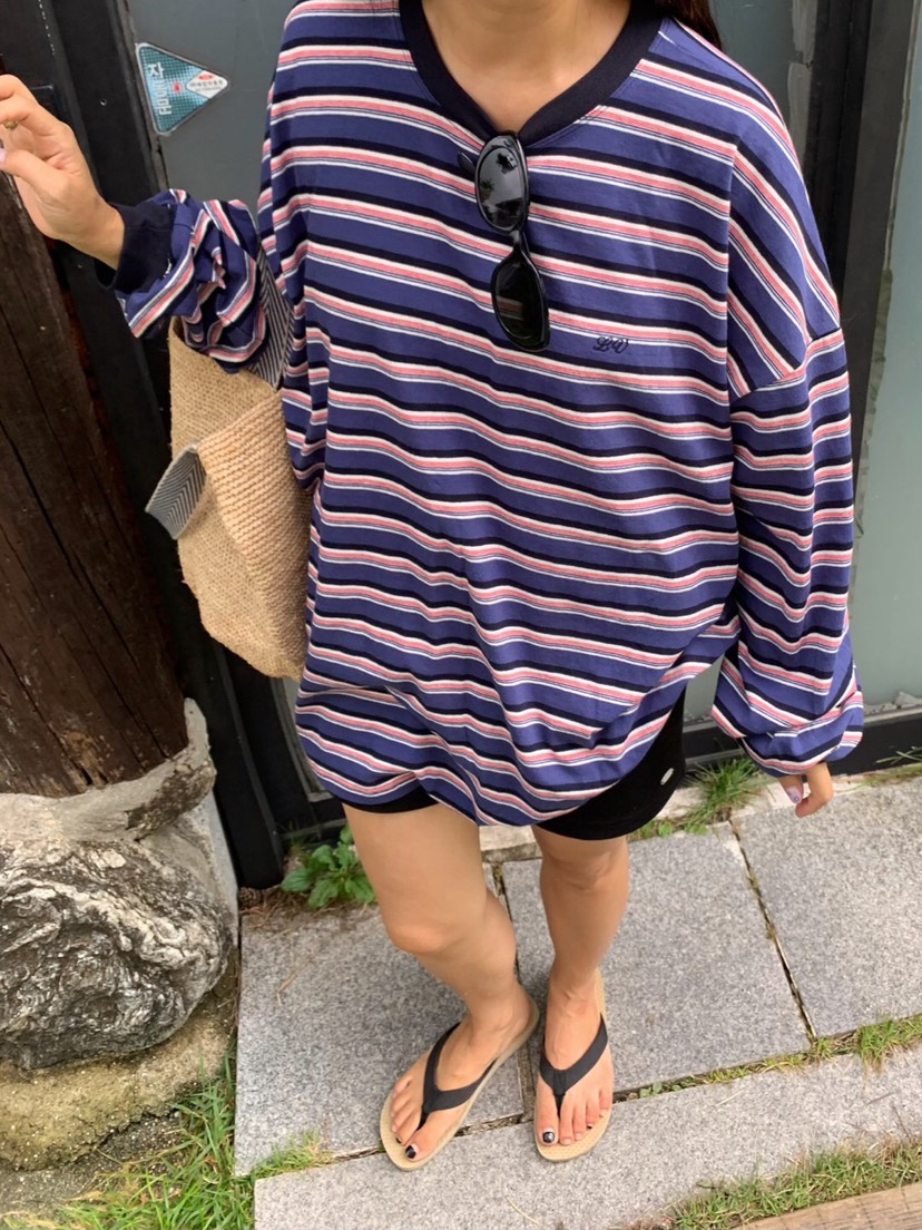 LIKEVAM韓國代購女士新款26秋冬人氣休閑時尚26初秋長袖T恤LIKEVAM長袖T恤圖色2