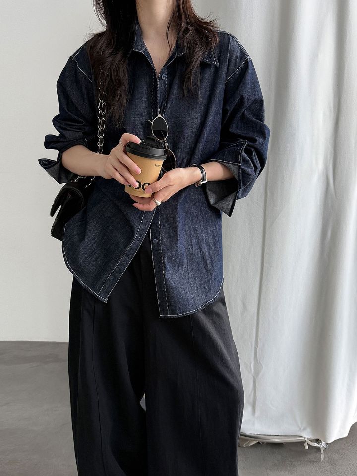 STAY HERE東大門直郵女士新款26秋冬推薦熱賣襯衫蕾絲衫STAY HERE-2件起襯衫/蕾絲衫圖色1