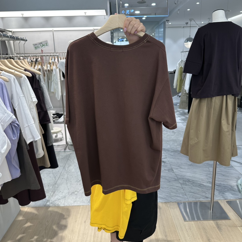 REVE-L韓國直郵女裝新品熱賣時尚真品人氣推薦26初秋T恤染色REVE-LT恤