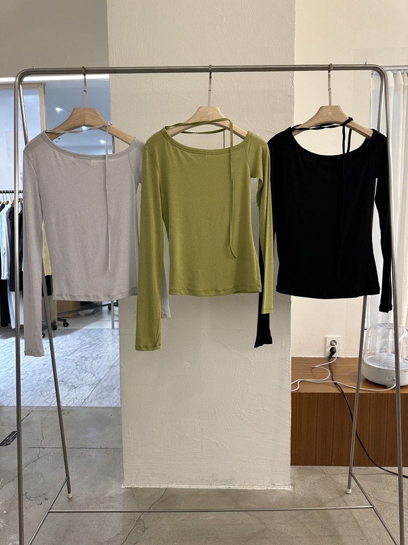 BPLAN韓國直郵女裝新品26秋冬熱賣推薦真品26初秋長袖T恤圍巾BPLAN長袖T恤